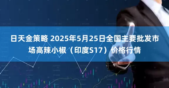 日天金策略 2025年5月25日全国主要批发市场高辣小椒（印度S17）价格行情
