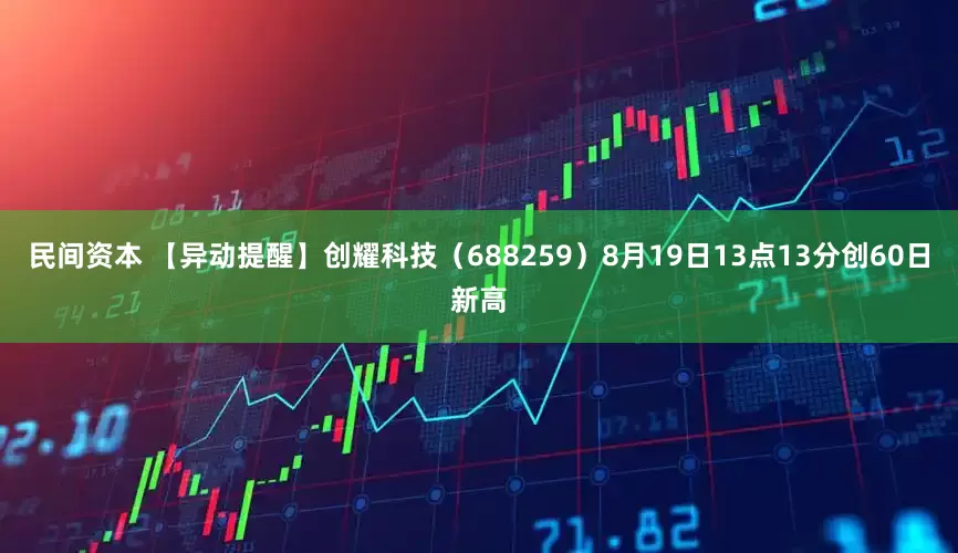 民间资本 【异动提醒】创耀科技（688259）8月19日13点13分创60日新高